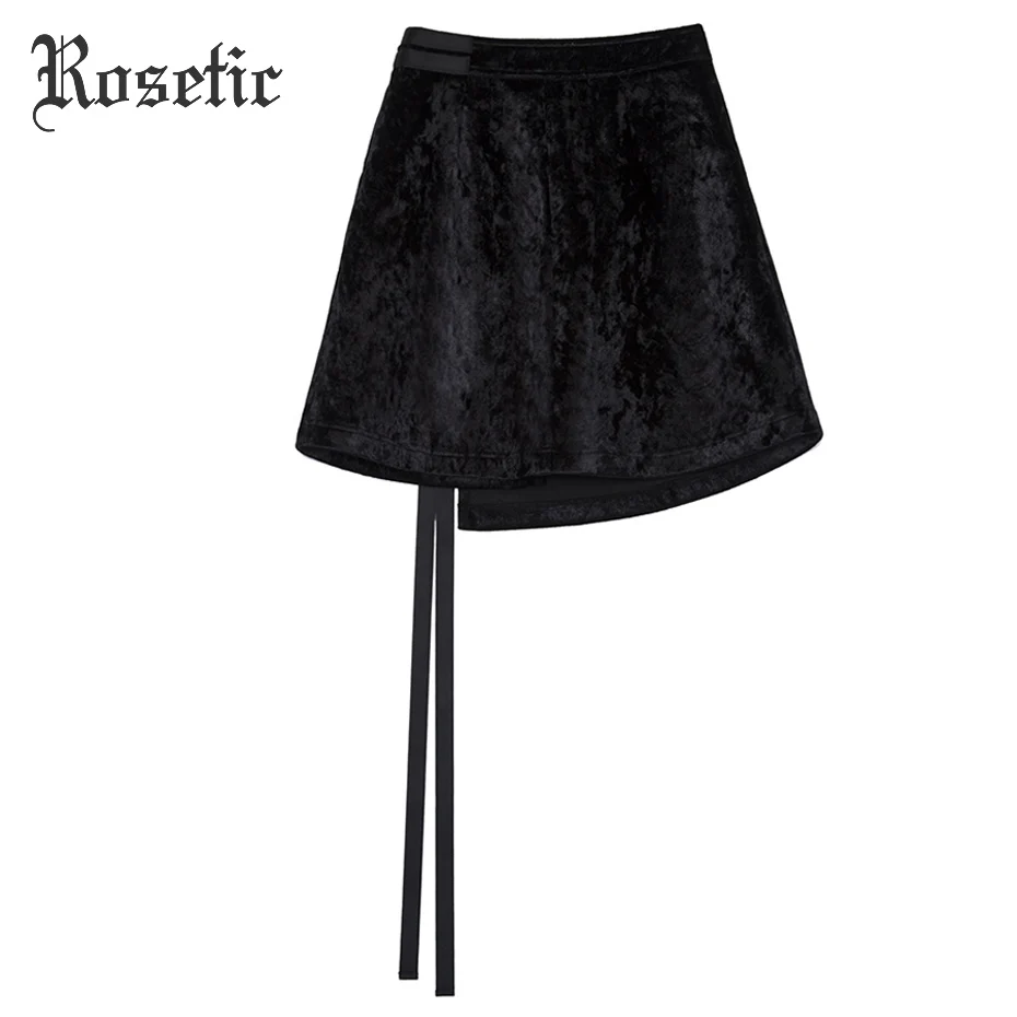 Женская облегающая мини юбка Rosetic черная осенняя со шнуровкой|bandage mini skirt|fashion