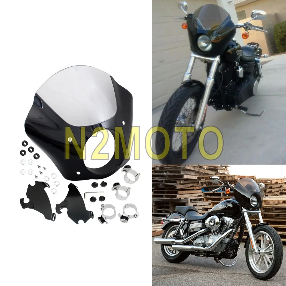 35mm 41mm Fork Bracket Trigger Lock Mount Clear Gauntlet Headlight