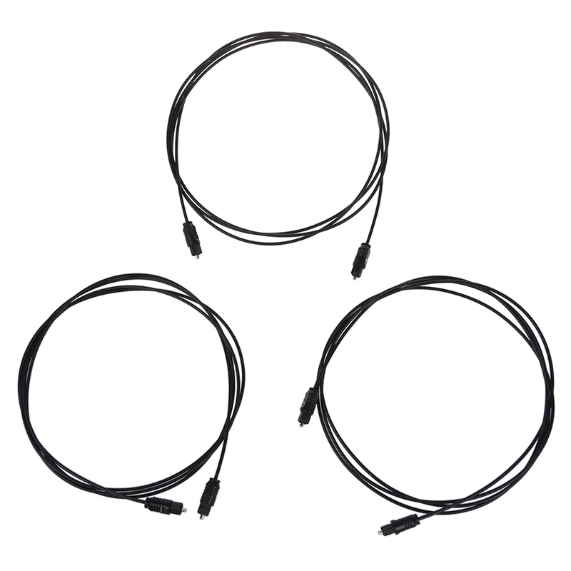 

3 pk 6' DIGITAL AUDIO OPTICAL FIBER OPTIC CABLE