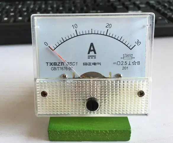 

85C1 DC 0-30A Analog Amp Panel ammeter pointer type current meter panel
