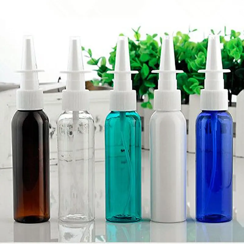 

10pcs/lot 60ml Round Shoulder PET Bottle Medical Nasal Spray Bottle Straight Drop Fine Mist Bottle Empty Plastic Sample Bottle