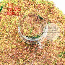 TCR404 Радужное красное золото с зеленым блеском цветная полоса с коротким стержнем формы 0,2*3 мм размер блеск для дизайна ногтей и DIY украшения