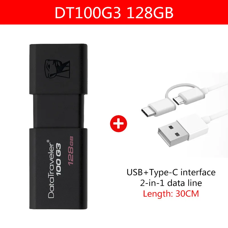 Kingston 128gb USB 3.0 Pen Drive high speed USB Flash Drives 128GB PenDrives USB Stick DT100G3 memoria usb - Цвет: 128GB-ZM-02