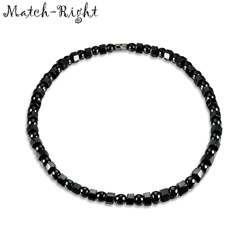 Match-Right Women Health Energy Healing Black Health Energy with Magnetic Therapy of Beads Necklace for Women Jewelry LG100