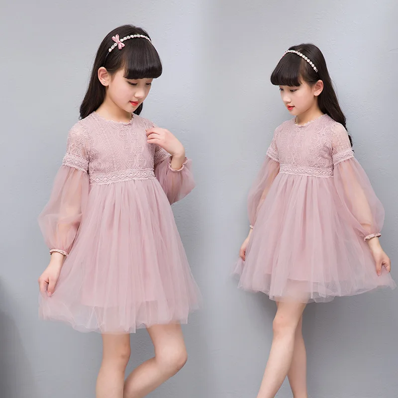 

Baby Girl clothes 2019 Spring Girls Dress Kids Dresses For Girls Children Clothing Long-sleeved Princess Dress Vestidos 2-14Y
