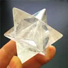Natural Crystal Quartz Merkaba Stars Gemstone Unicursal Hexagram Great for Meditation Healing Positive Healing Balancing Set 1