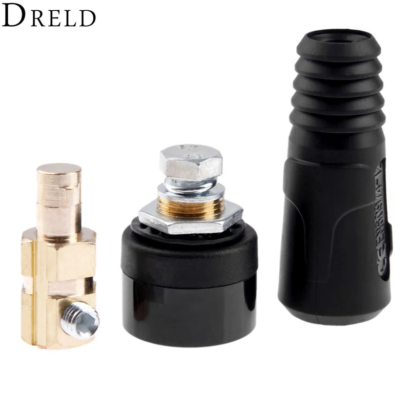 DRELD 1Pair Quick Fitting DKJ35-50 Welding Cable Connector-Plug with DKZ35-50 Connector-Socket for TIG Welding Machine 300A-400A DRELD 1Pair Quick Fitting DKJ35-50 Welding Cable Connector-Plug with DKZ35-50 Connector-Socket for TIG Welding Machine 300A-400A