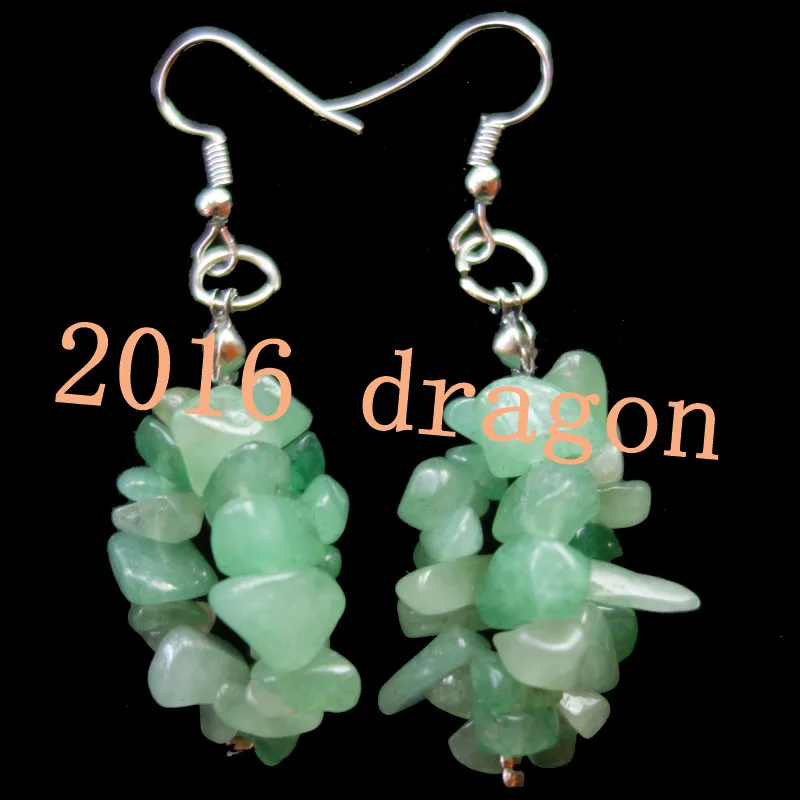 Серьги YUTENG с гравировкой 60x15 мм зеленые серьги кристаллами Aventurine LL22|earrings