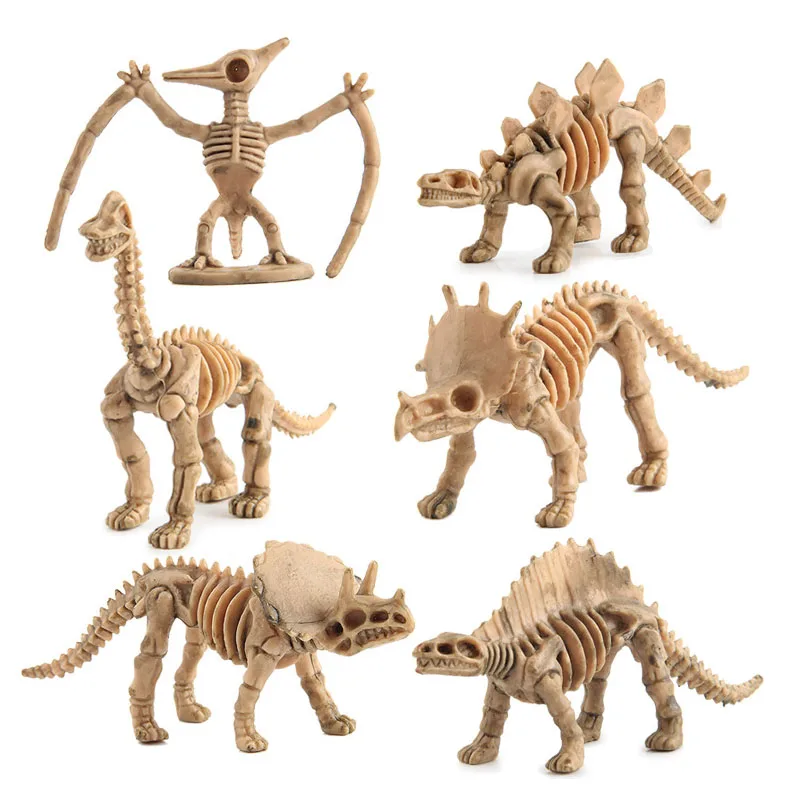12pcs/set Dinosaur Toys Dinosaur skeleton Simulation Model Set Mini Action Figure Jurassic Collection model Toys