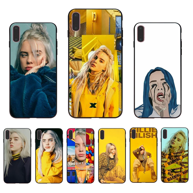 

IMIDO Billie Eilish Khalid Lovely hot singer star Soft Transparent phone case For iPhone 6 7 8 XR X XS XSmax 6/6S/7/8plus shell