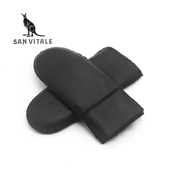 

Winter Gloves Women New Designer Brand Heavy Type Real Leather Wool Fur Gloves Sheepskin Leather Very Winter Warm Mittens