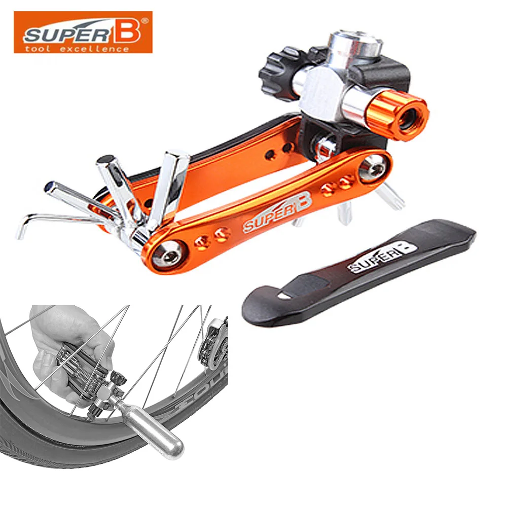 

Super B TB-FD60 10 in 1 Folding Spanner Bike Tool Sets Foldable 2 / 3 / 4 / 5 / 6 mm Hex Key Wrench Kits Bicycle tool