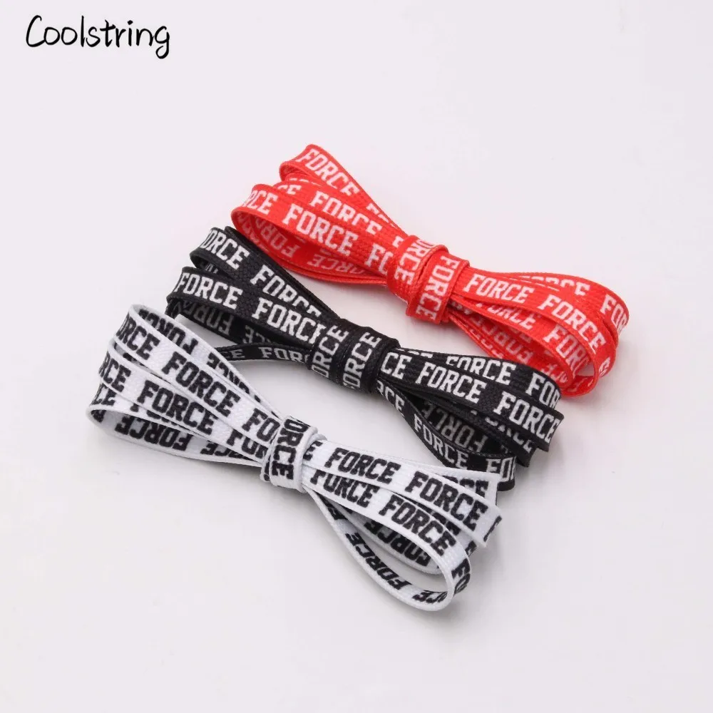 Coolstring Fashion Fantastic Flat Letter Print Shoelaces Sport Shoe Laces Sneaker Polyester Decoration Pattern Colored Bootlaces