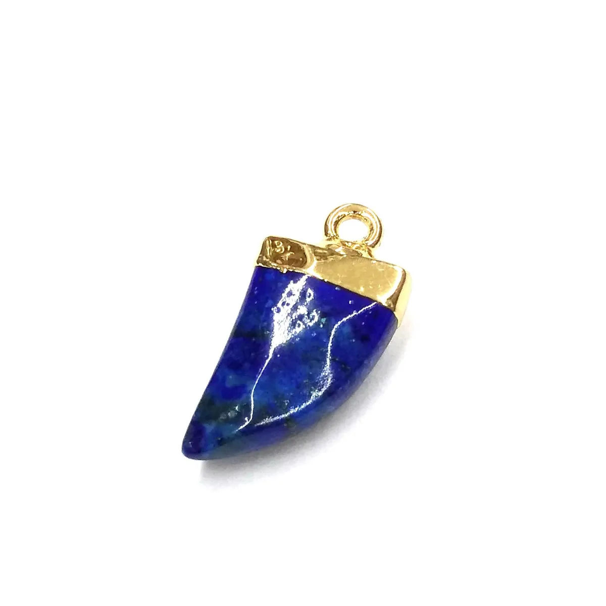 Натуральный камень Агаты лазурит подвеска амулеты подвески для самостоятельного изготовления ювелирных изделий ожерелье Размер 10 х20 мм - Окраска металла: Lapis Lazuli