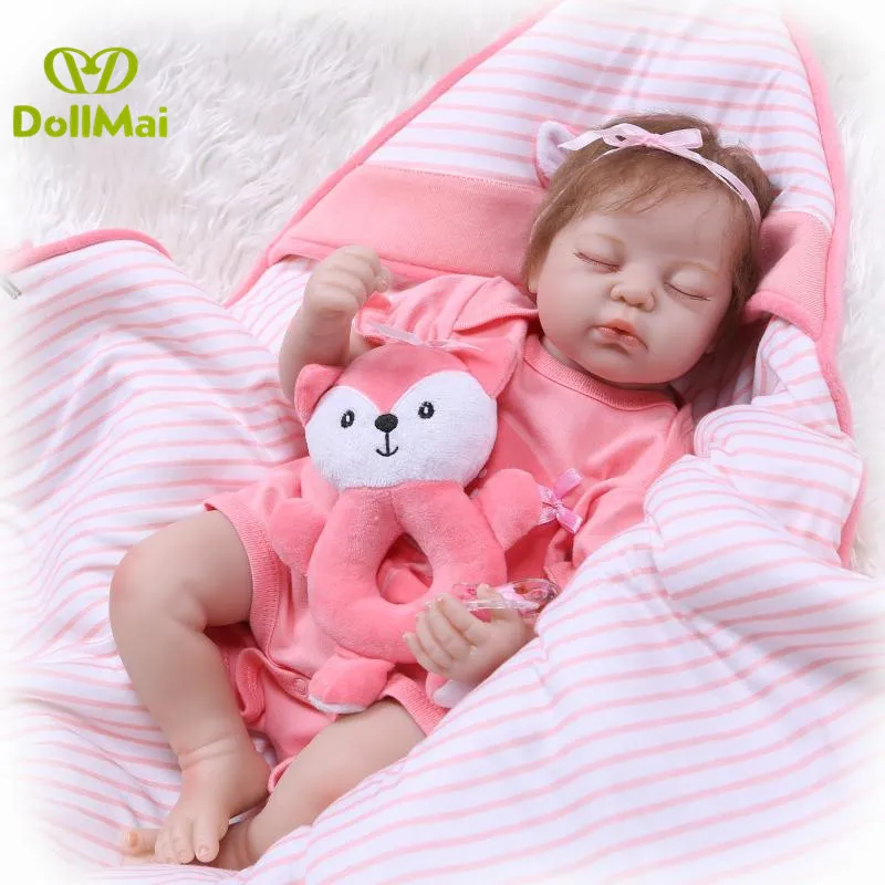 

Exquisite doll reborn 50cm soft silicone reborn baby dolls alive sleeping newborn baby toy doll birthday gift bebes reborn