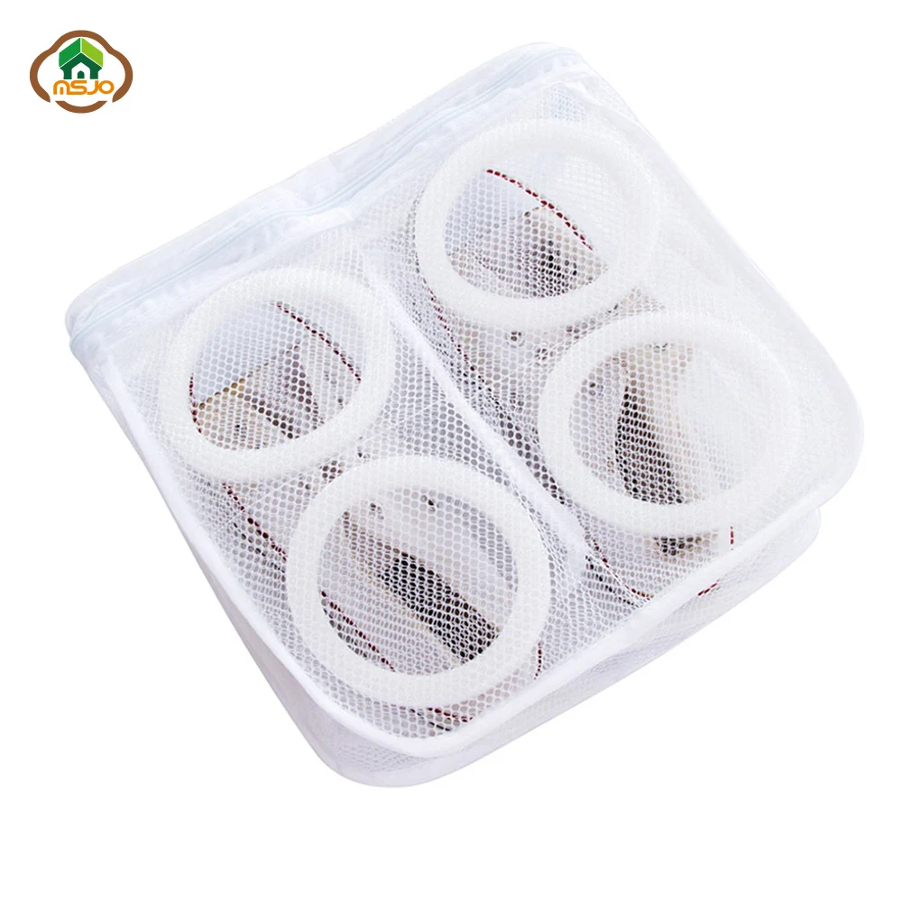 

Msjo Laundry Bags Shoes Organizer Bag Mesh Hanging Dry Sneaker Wash Machine Storage Home Organizer Accessories Underwear Box