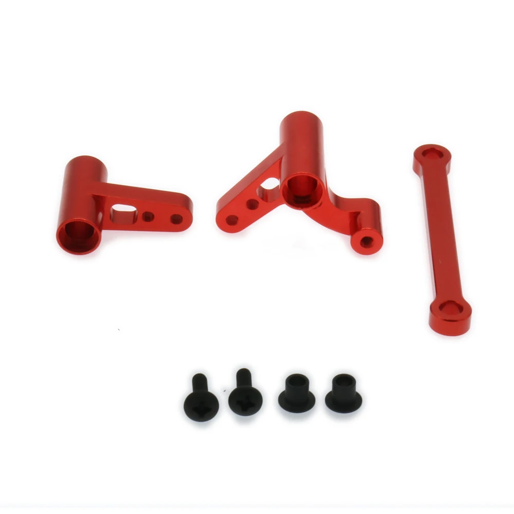 

1Set RCAWD Steering Crank Set Steering Servo Saver Complete For 1/10 Rc Car Hpi Bullet 3.0 Flux Mt/St Aluminum 101214 BMT0018
