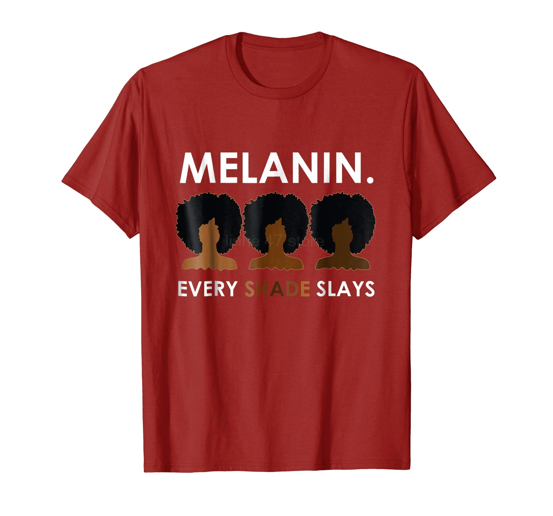 Melanin Every Shade Slays Natural Hair Afro T Shirt Summer Mens T Shirt