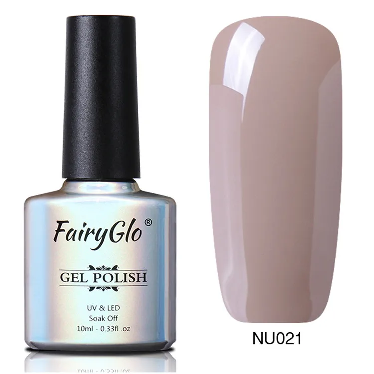 FairyGlo розовое золото УФ-гель для ногтей Блестящий Блеск замачиваемый 10 мл гель лак для ногтей телесный лак для ногтей Блестящий - Цвет: 21