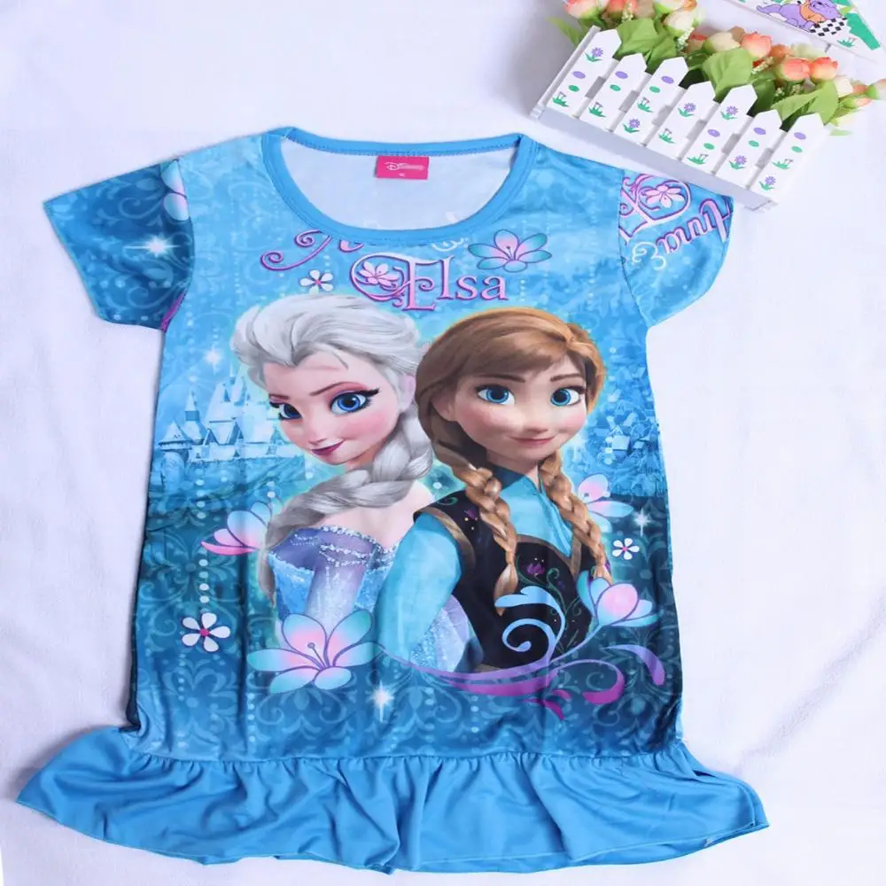 Hot Girls Kids dress Pyjama Nightie Dress Cartoon Sleep Wear Nightgown Pajama Nightie Princess Dresses Children Clothes 3 Colors