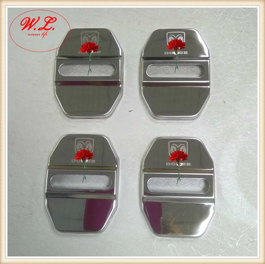 

Car Door Lock Stainless Cover Anti-corrosive Decoration Protecting Buckle Protect Cover Antirust For DODGE RAM JOURNEY CALIBER