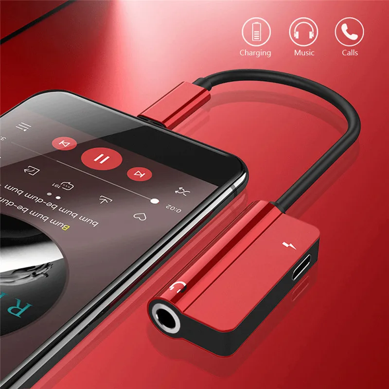 

USB Type-C Adapter Type C to 3.5mm Jack AUX Headphone Audio Cable USB C Earphone Calling Charger For Xiaomi 6 8 9 For Huawei P20