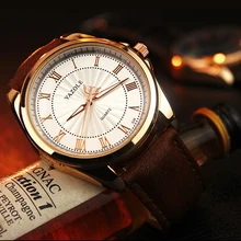 Relojes de moda para hombre 2019, relojes de pulsera Vintage de lujo para hombre, reloj de pulsera de cuero, reloj de cuarzo para hombre, reloj saati