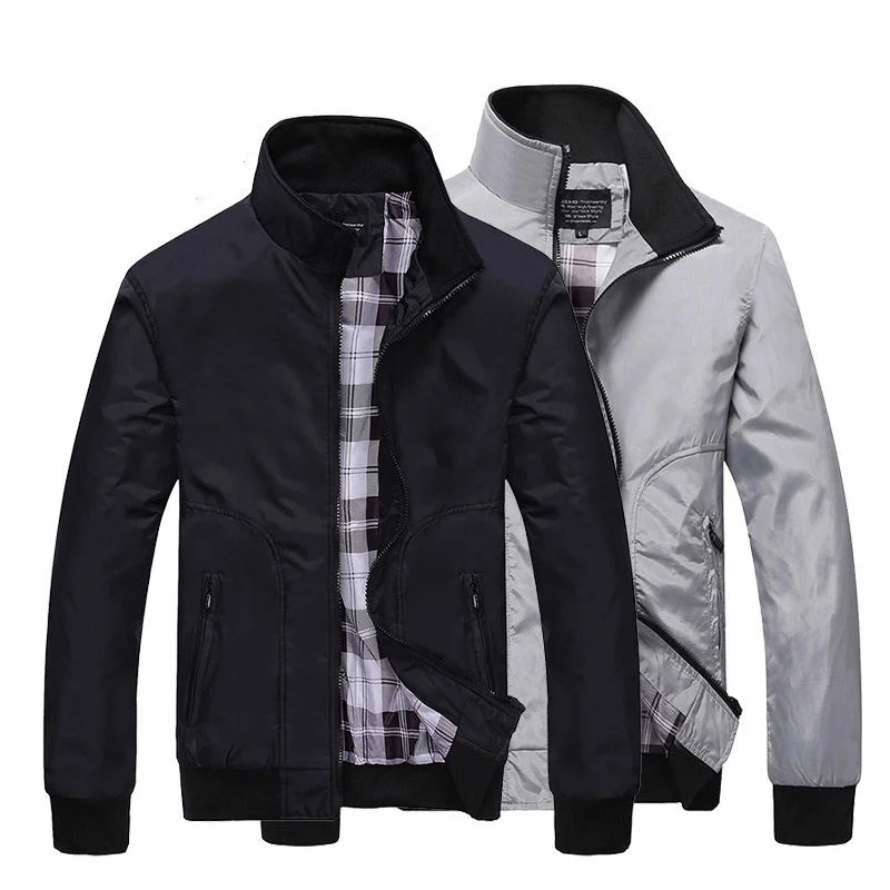 

Spring Autumn men's jacket new Cultivate one's morality short paragraph color matching collar jacket male baseball uniform M-4XL