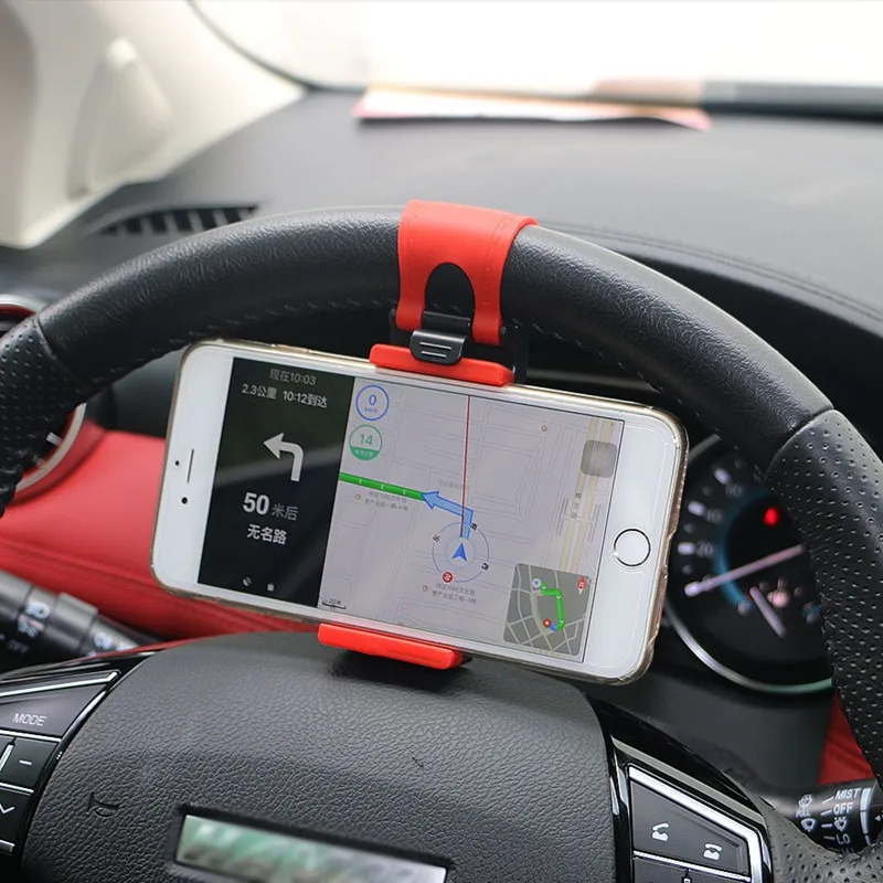 Автомобильный руль Автомобильная Подставка для телефона gps навигация привод велосипед Руль клип крепление бант кронштейн для iPhone samsung Xiaomi