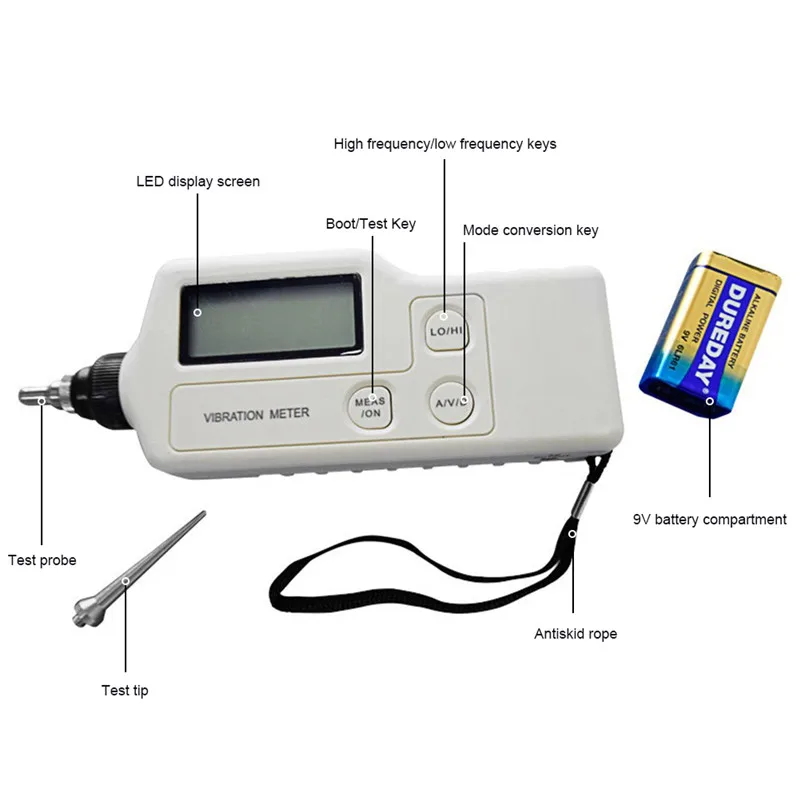 Digital Vibration Meter Pocket Vibrometer Tester Gauge Analyzer Measure High Precision Sensitivity Accelerometers Tools EM63A (3)