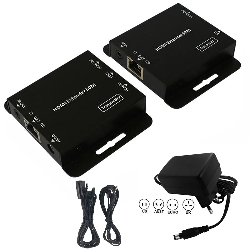 HDMI удлинитель с HDMI Loop out+ IR& HDMI EDID управление cat5e/6 кабель до 50 м 195ft