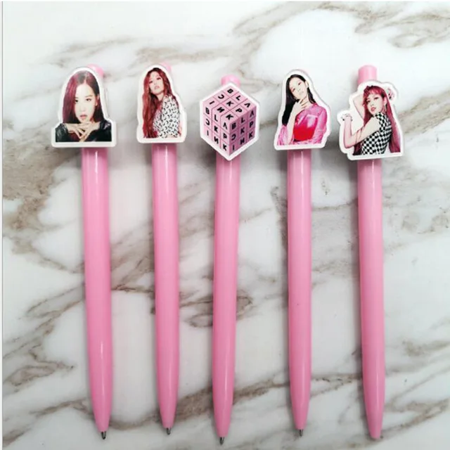 2018 New Kpop BLACKPINK Ballpoint PenStationery Gift PINK fashion
