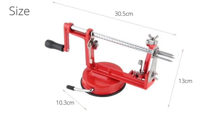 ZORASUN Яблоко Овощечистка коронка всасывающая база сверхмощный чугунный яблочный резак для Обезвоженного яблочного сапожника и сделать яблочный пирог