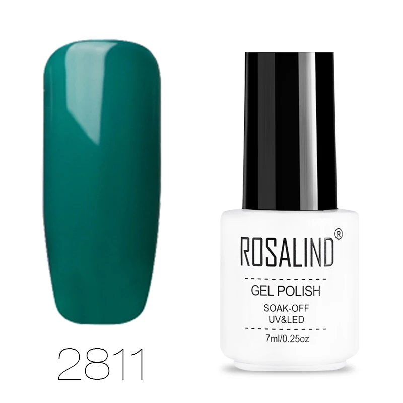 Rosalind гель УФ-гель для ногтей 7 мл гель для нейл-арта мятный зеленый цвет лак УФ-гель лак нужен основа и верхнее покрытие для ногтей маникюр - Цвет: 2811