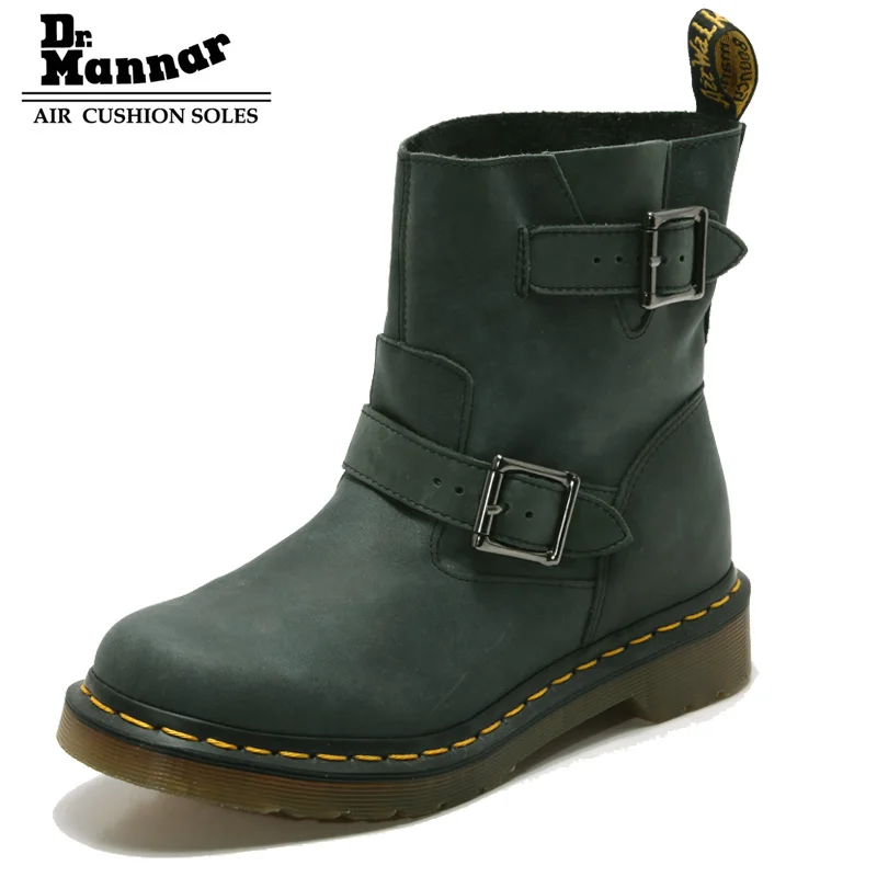 Winter and spring Martin boots genuine leather nubuck cowhide vintage sleeve boots women ankle martin boots