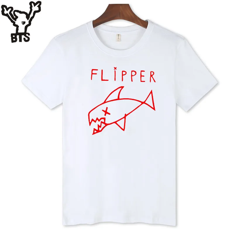 

Flipper Fish Short Sleeve Tee Shirt Men Cotton Casual Shark Funny T-shirt Men Fashion Summer Plus Size 4XL Tshirt Men Brand
