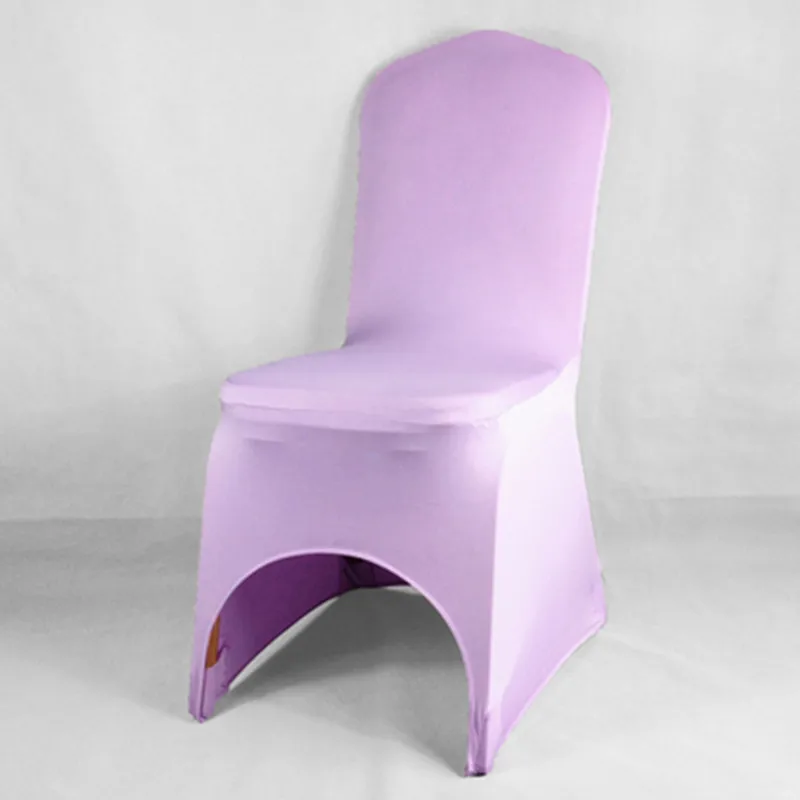 Lilac 100 шт очень толстые светло-розовые эластичные лайкры свадебные чехлы на стулья стрейч чехлы на стул из спандекса для гостиницы украшение для банкета - Цвет: Lilac