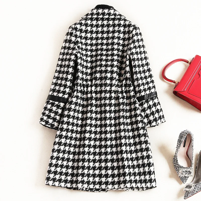 M-2XL Plus Size Spring Autumn Women's Wool Coat New Fashion Long Woolen Coat Single Breasted Slim Type Female Winter Wool Coat