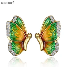 2018 mode schmuck einfache und elegante wilde persönlichkeit weibliche schmetterling ohrringe freies verschiffen für frauen mädchen beste geschenk(China)
