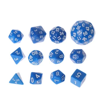 

12pcs/Set Multi-sided Polyhedral Dice D4 D6 D8 D10 D12 D20 D24 D30 D60 Dungeons