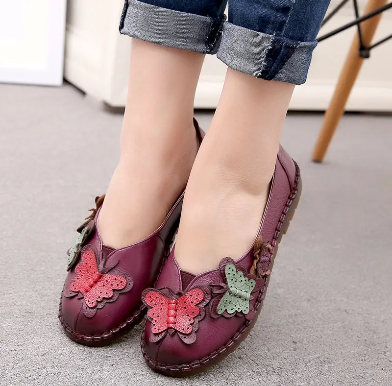 womens floral flat shoes