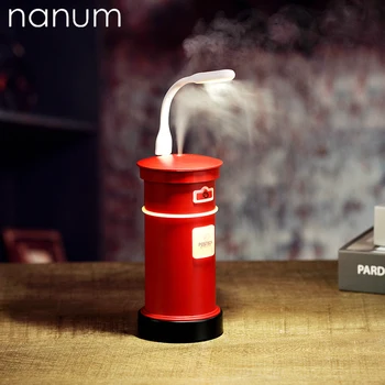 

3 in 1 Postbox Humidifier for Home LED Night Light USB Fan Essential Oil Diffuser Atomizer Air Freshener Mist Maker with