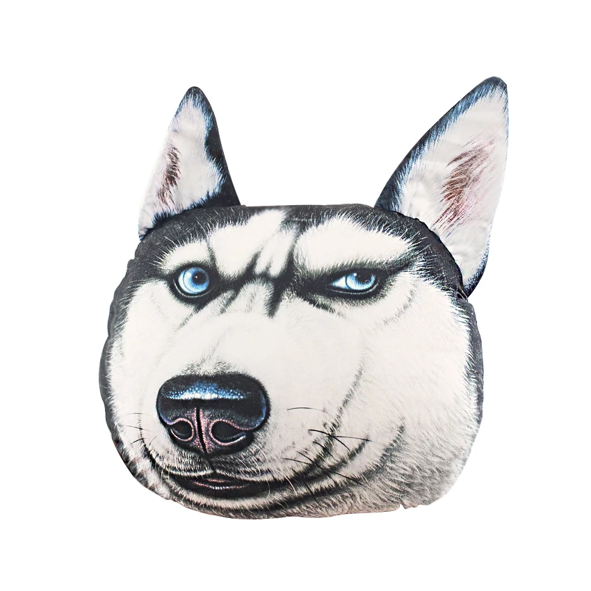 الحرة shippig 1 قطع 35*35 سنتيمتر جديد 3d اكيتا الكلب رئيس وسادة وسادة مكتب أريكة أجش سي amoyed الكلب دوجي الكرتون وسادة