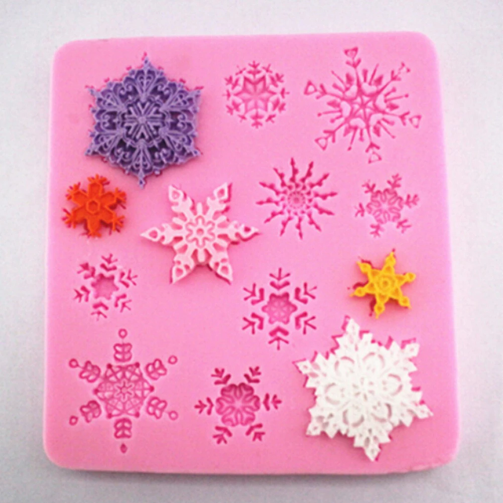 

3D Silicone Mold Christmas Decorations Snowflake Lace Chocolate Party DIY Fondant Baking Cooking Cake Mold Tools