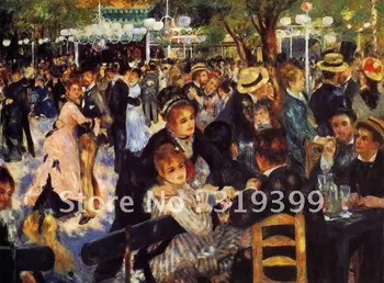 

Oil Painting Reproduction,Dancing at the Moulin de la Galette by pierre auguste renoir,Free Shipping ,100% handmade