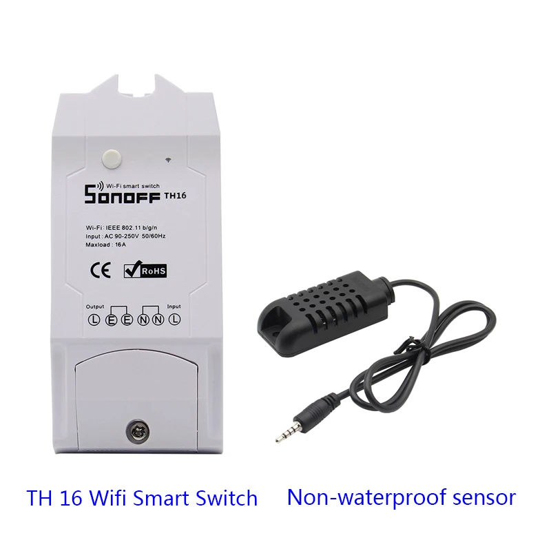 Sonoff TH16/TH10 умный переключатель Wi-Fi Мониторинг температуры и влажности Wifi умный переключатель домашней автоматизации работа с Alexa Google Home - Комплект: Набор2