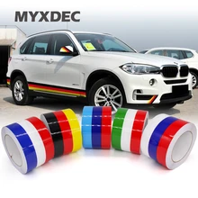 3 metros 3 cores cauda do carro à prova dwaterproof água pvc adesivo emblema decoração da motocicleta filme estilo do carro alemão frança itália bandeira para bmw