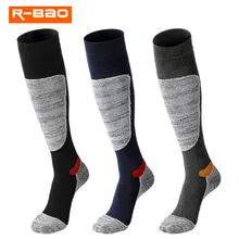 Лыжные носки(2 пар/лот) R-BAO/RB3323 хлопковые мужские и женские спортивные носки теплые носки для пешего туризма на открытом воздухе