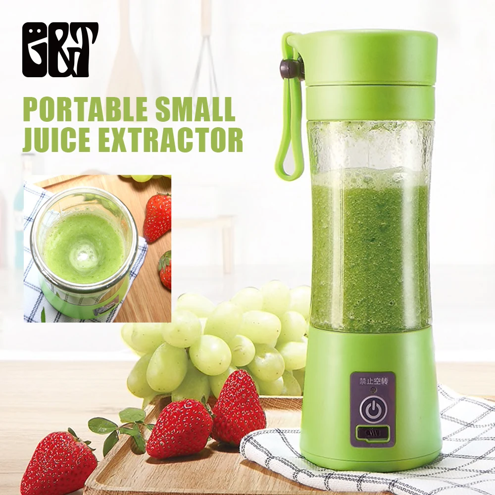 

GT 2/6 Blades 380ml USB Charging Mode Portable Charging Treasure Function Small Juicer Blender Egg Whisk Fruits Mixer