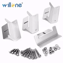 Willone Free Shipping 1 set 4x Metal Solar Panel Mounting Bracket Set Z-shaped Aluminum Roof Bracket Carvan
